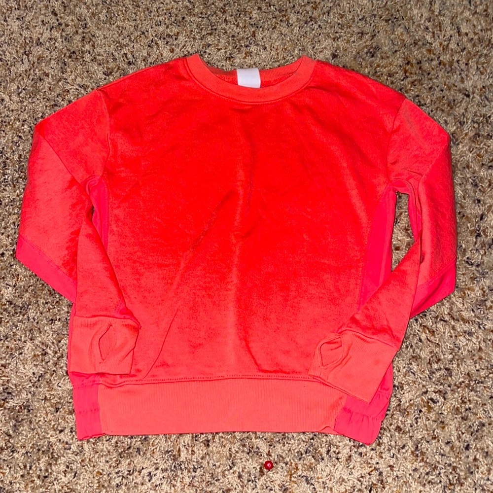 Medium, worn a couple times, and has thumb holes